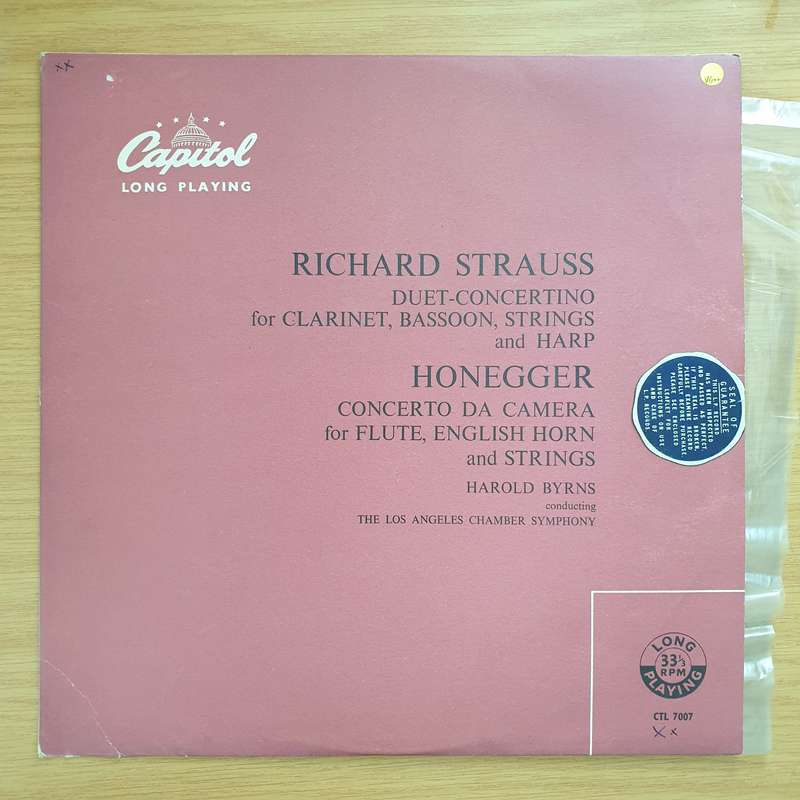Richard Strauss - Arthur Honegger, The Los Angeles Chamber Orchestra, Gerard Schwarz  Duet-Con...