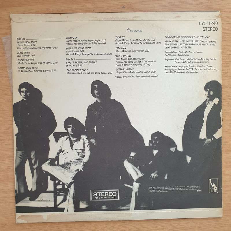 The Ventures  Theme From Shaft  Vinyl LP Record - Very-Good+ Quality (VG+) (verygoodplus)