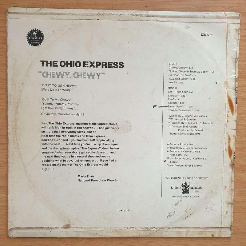 Ohio Express  Chewy, Chewy - Vinyl LP Record - Very-Good Quality (VG) (verry)