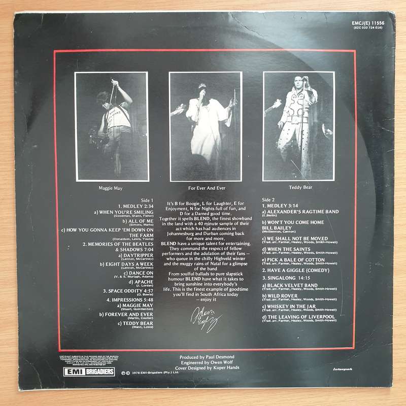 Blend - Specially Blended - Blend Live  Vinyl LP Record - Very-Good+ Quality (VG+) (verygoodplus)