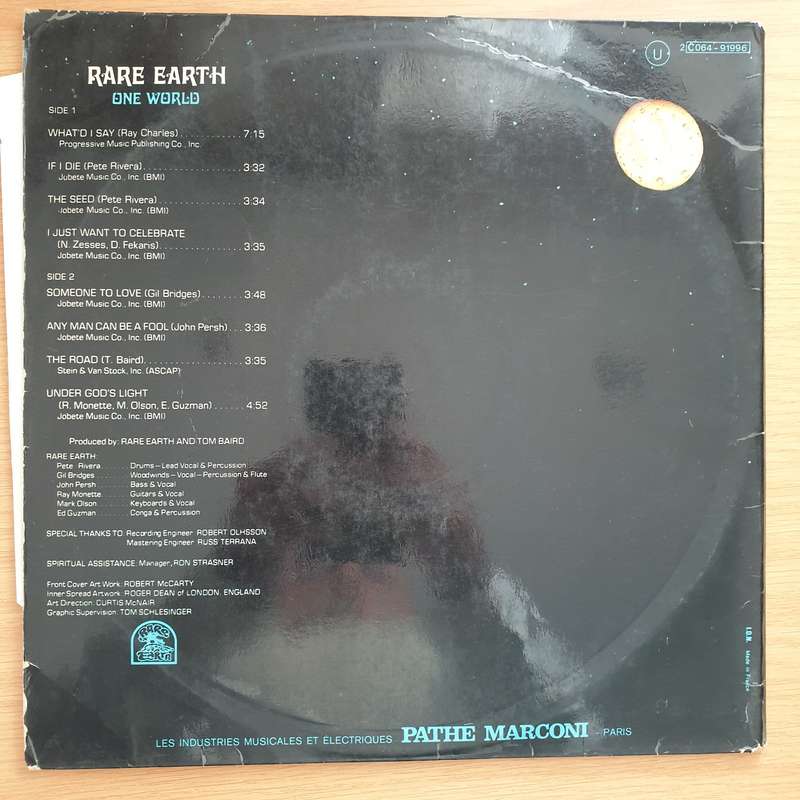 Rare Earth  One World (France Pressing) -  Vinyl LP Record - Very-Good+ Quality (VG+) (verygoo...