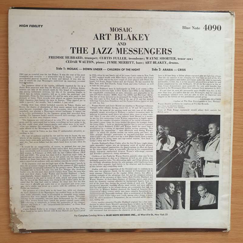 Art Blakey & The Jazz Messengers  Mosaic - Vinyl LP Record - Very-Good Quality (VG) (verry)