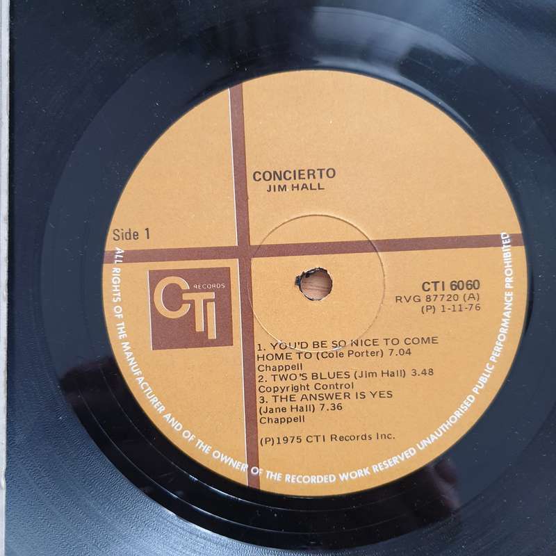 Jim Hall  Concierto - Vinyl LP Record - Very-Good Quality (VG) (verry)