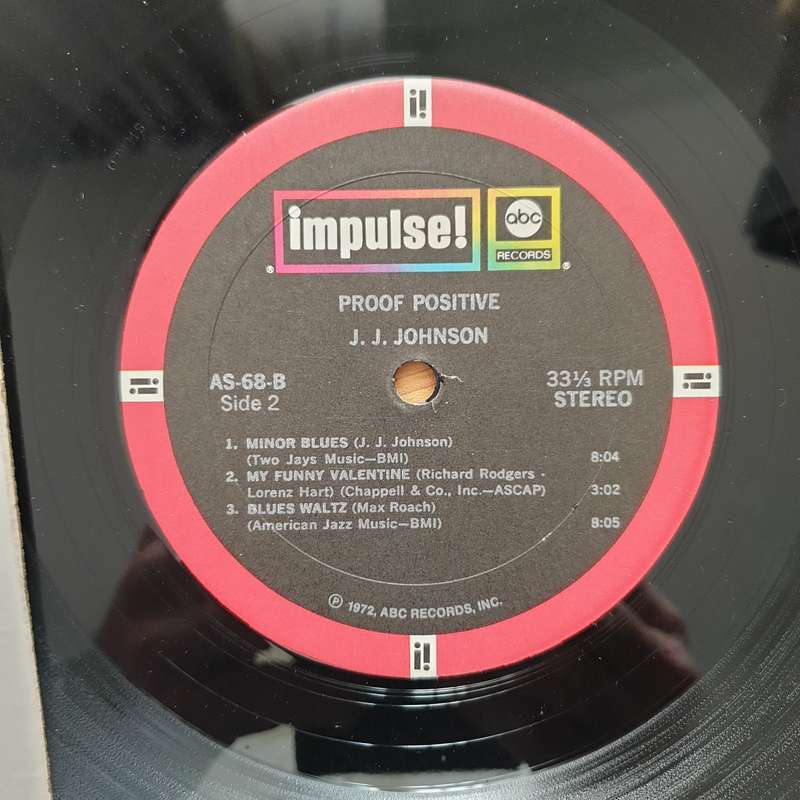 J.J. Johnson  Proof Positive - Vinyl LP Record - Very-Good+ Quality (VG+) (verygoodplus)