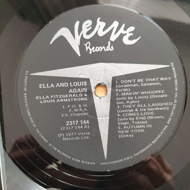 Ella Fitzgerald And Louis Armstrong  Ella And Louis Again - Vinyl LP Record - Very-Good+ Quali...