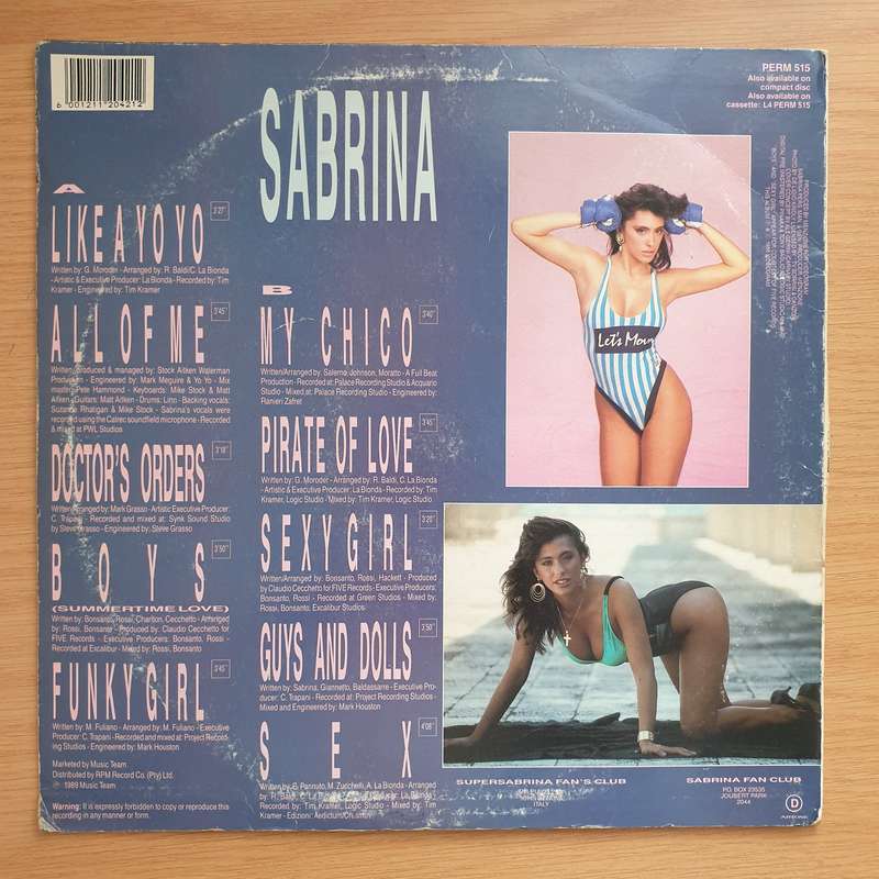 Sabrina  Super Sabrina - Vinyl LP Record - Very-Good+ Quality (VG+)