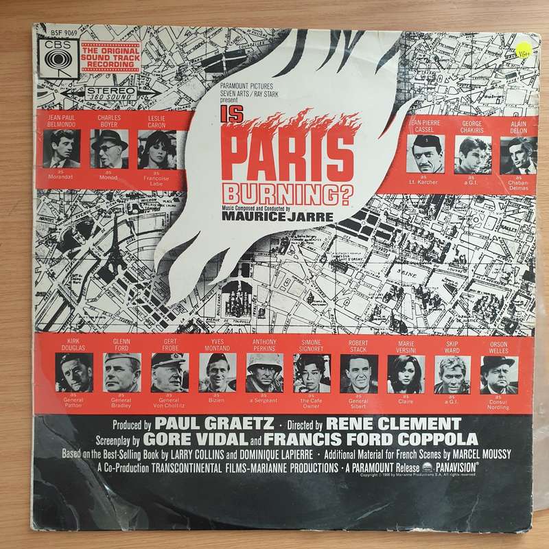 Is Paris Burning? (The Original Sound Track Recording) - Maurice Jarre  Vinyl LP Record - Very...