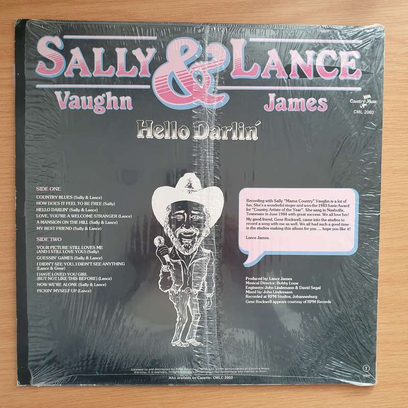 Sally Vaughn & Lance James - Hello Darlin'  Vinyl LP Record - Very-Good+ Quality (VG+) (verygo...