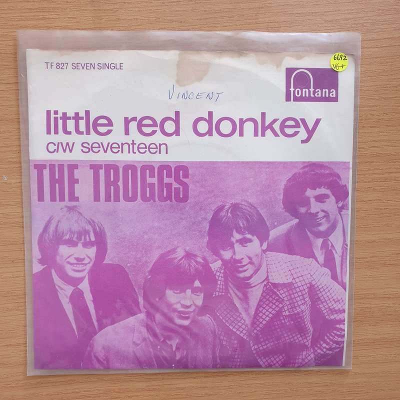 The Troggs  Little Red Donkey - Vinyl 7" Record - Very-Good+ Quality (VG+) (verygoodplus7)