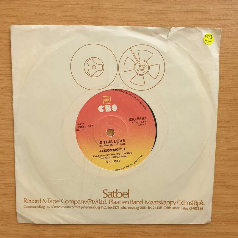 Alison Moyet  Is This Love? - Vinyl 7" Record - Very-Good+ Quality (VG+) (verygoodplus7)