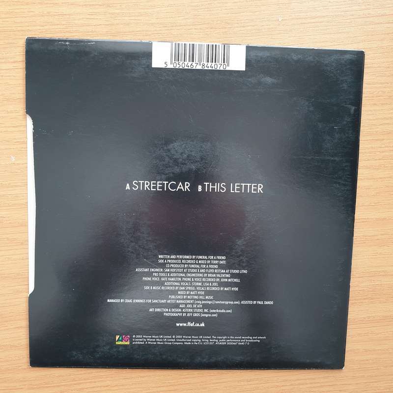Funeral For A Friend  Streetcar - Vinyl 7" Record - Very-Good+ Quality (VG+) (verygoodplus7)