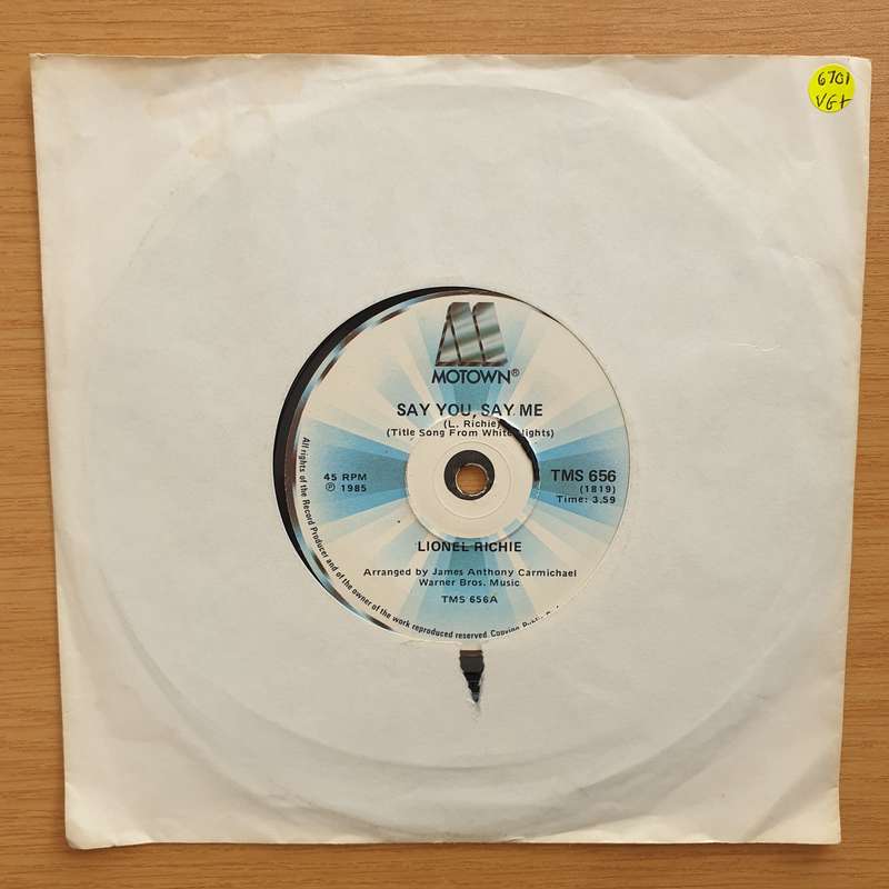 Lionel Richie  Say You, Say Me - Vinyl 7" Record - Very-Good+ Quality (VG+) (verygoodplus7)