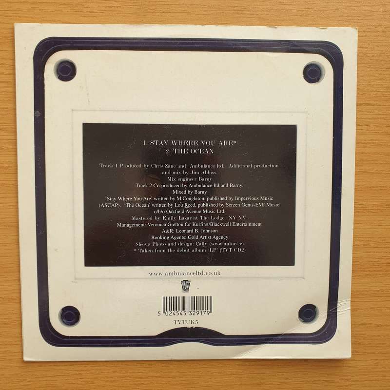 Ambulance LTD  Stay Where You Are - Vinyl 7" Record - Very-Good+ Quality (VG+) (verygoodplus7)