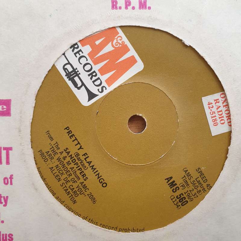 The Sandpipers  Come Saturday Morning - Vinyl 7" Record - Very-Good+ Quality (VG+) (verygoodpl...