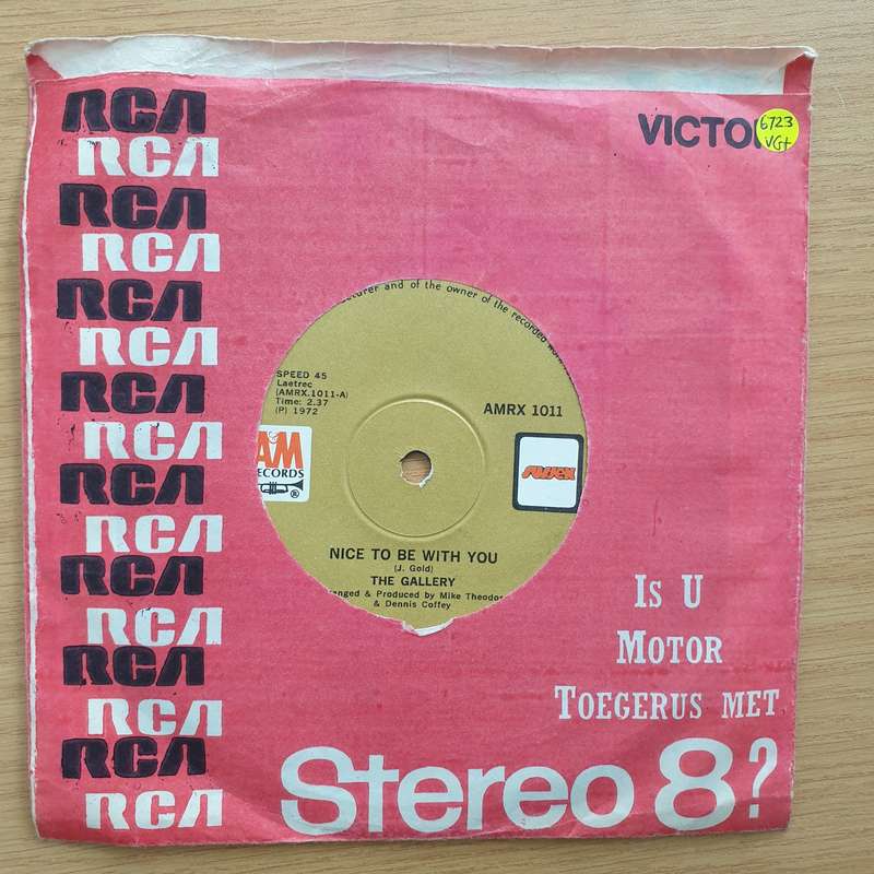The Gallery  Nice To Be With You - Vinyl 7" Record - Very-Good+ Quality (VG+) (verygoodplus7)