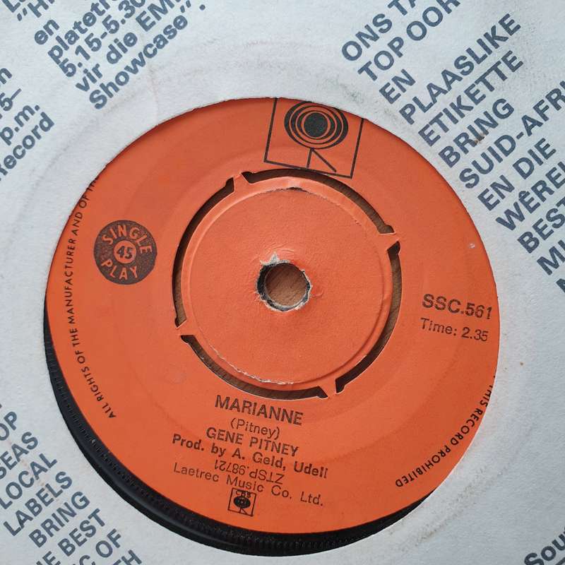Gene Pitney  I Must Be Seeing Things / Marianne - Vinyl 7" Record - Very-Good+ Quality (VG+) (...