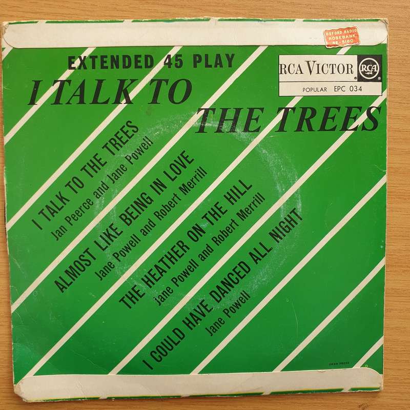 I Talk To The Trees - Vinyl 7" Record - Very-Good+ Quality (VG+) (verygoodplus7)