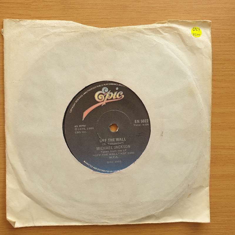 Michael Jackson  Off The Wall / Working Day And Night- Vinyl 7" Record - Very-Good+ Quality (V...