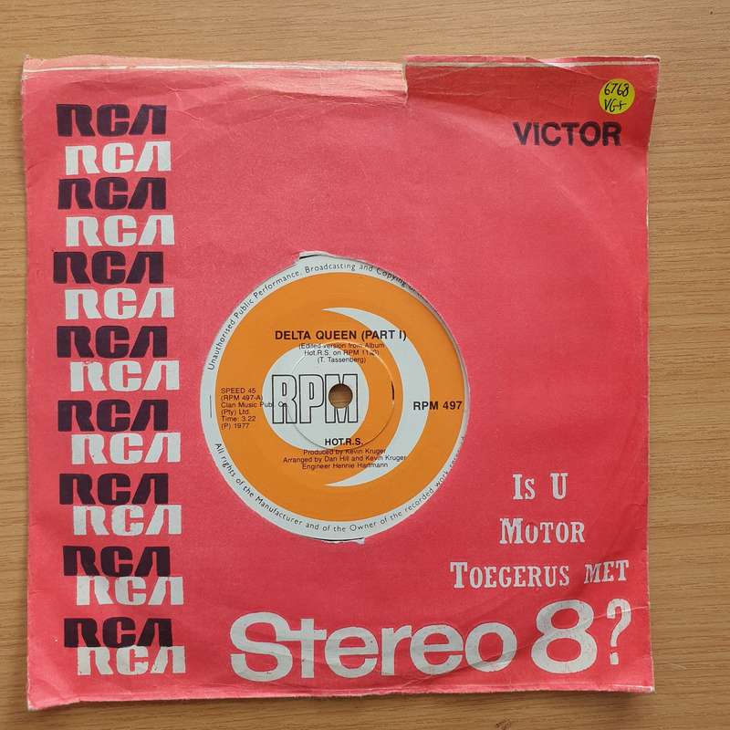 HOT R.S.  Delta Queen (Part I & II) - Vinyl 7" Record - Very-Good+ Quality (VG+) (verygoodplus7)