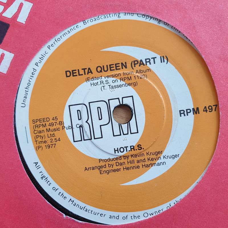 HOT R.S.  Delta Queen (Part I & II) - Vinyl 7" Record - Very-Good+ Quality (VG+) (verygoodplus7)