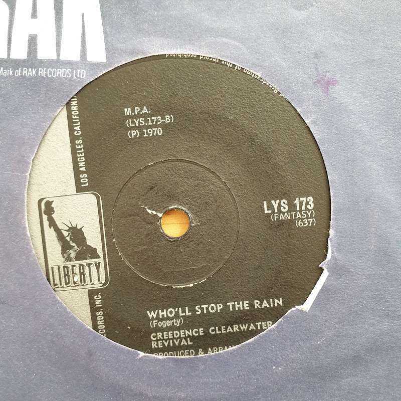 Creedence Clearwater Revival  Travelin' Band  - Vinyl 7" Record - Very-Good- Quality (VG-) (mi...