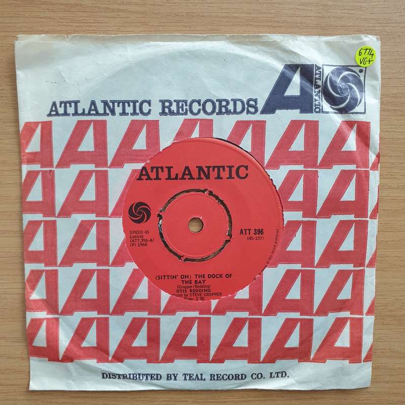 Otis Redding  (Sittin' On) The Dock Of The Bay - Vinyl 7" Record - Very-Good+ Quality (VG+) (v...