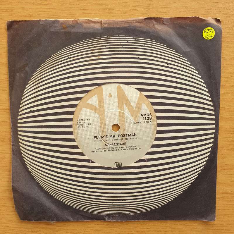 Carpenters  Please Mr. Postman - Vinyl 7" Record - Very-Good+ Quality (VG+) (verygoodplus7)