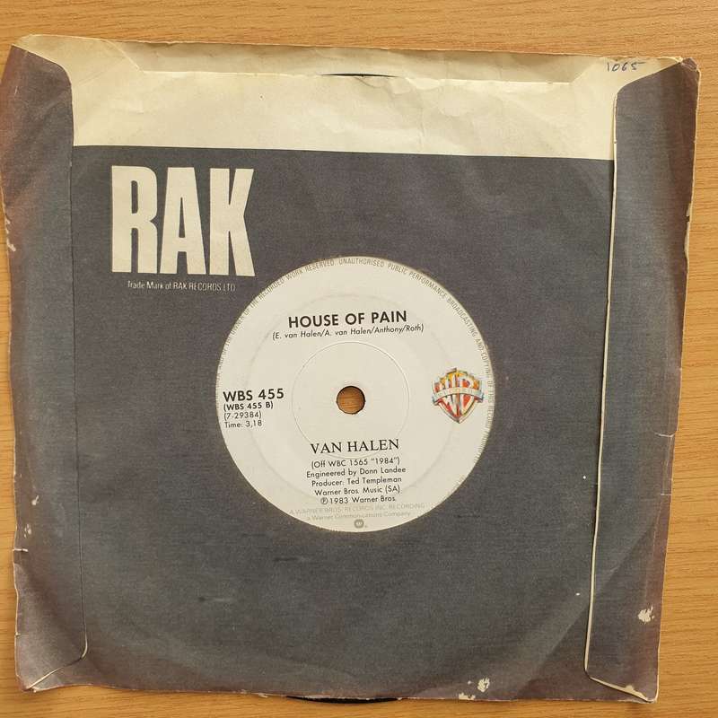 Van Halen  Jump - Vinyl 7" Record - Very-Good Quality (VG)  (verry7)