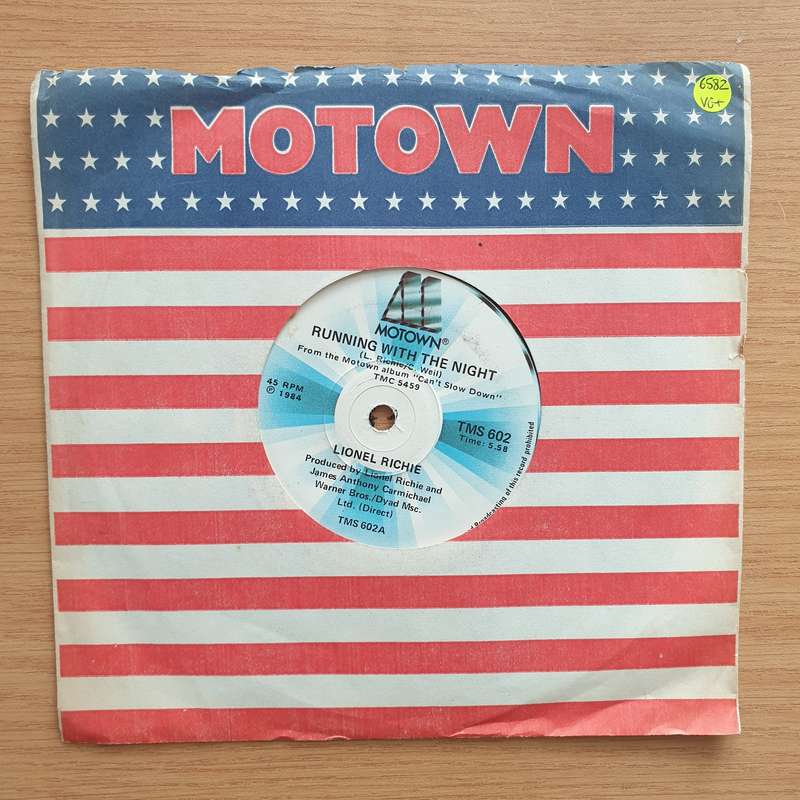 Lionel Richie  Running With The Night - Vinyl 7" Record - Very-Good+ Quality (VG+) (verygoodpl...