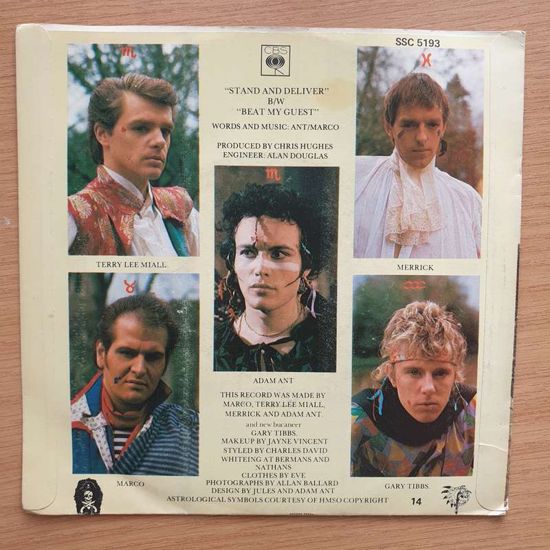 Adam And The Ants  Stand & Deliver! - Vinyl 7" Record - Very-Good+ Quality (VG+) (verygoodplus7)