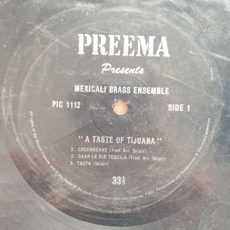 Preema presents Mexicali Brass Ensemble - A Taste of Tijuana - Vinyl 7" Record - Very-Good+ Quali...