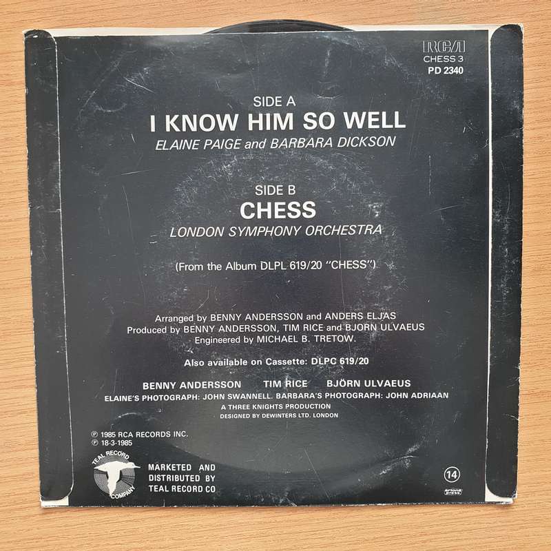 Elaine Paige And Barbara Dickson  I Know Him So Well - Vinyl 7" Record - Very-Good+ Quality (V...