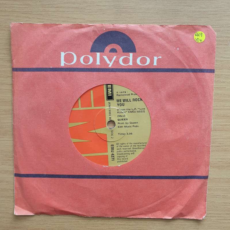 Queen  Crazy Little Thing Called Love/We WIll Rock You - Vinyl 7" Record - Very-Good+ Quality ...