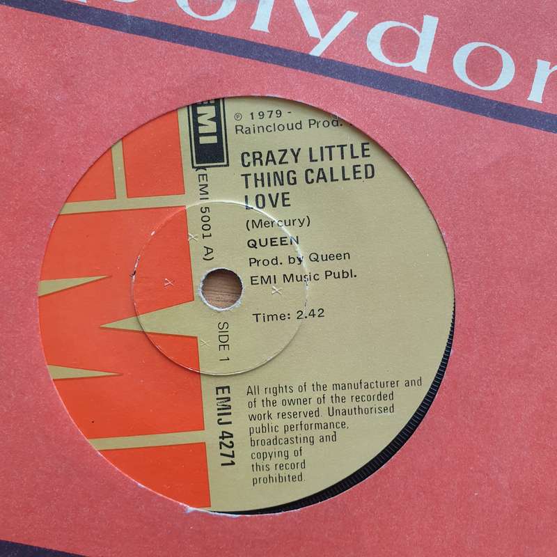 Queen  Crazy Little Thing Called Love/We WIll Rock You - Vinyl 7" Record - Very-Good+ Quality ...