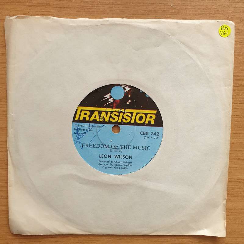 Leon Wilson  Freedom Of The Music - Vinyl 7" Record - Very-Good+ Quality (VG+) (verygoodplus7)