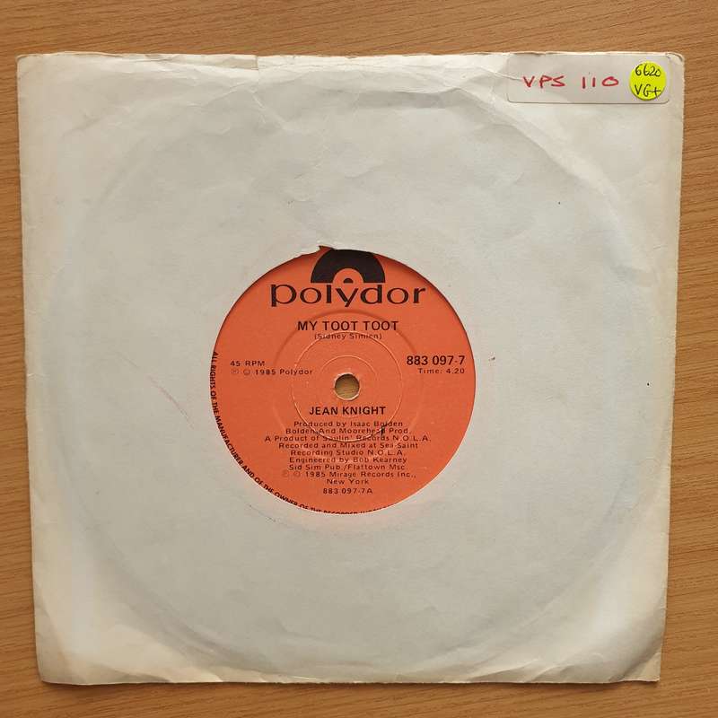Jean Knight  My Toot Toot - Vinyl 7" Record - Very-Good+ Quality (VG+) (verygoodplus7)