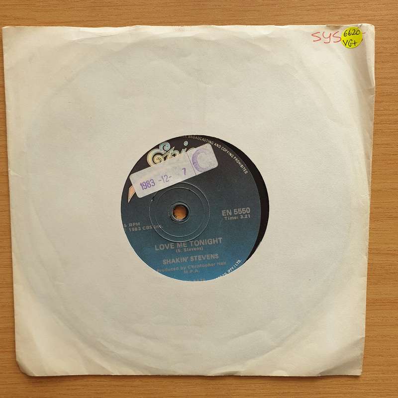 Shakin' Stevens  Cry Just A Little Bit - Vinyl 7" Record - Very-Good+ Quality (VG+) (verygoodp...