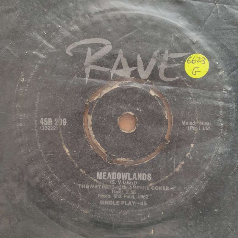 The Meteors With Archie Coker  Meadowlands - Vinyl 7" Record  - Good Quality (G) (goood7)