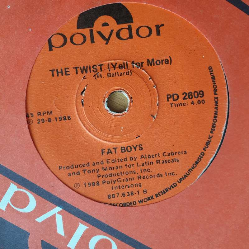 Fat Boys  The Twist - Vinyl 7" Record - Very-Good+ Quality (VG+) (verygoodplus7)