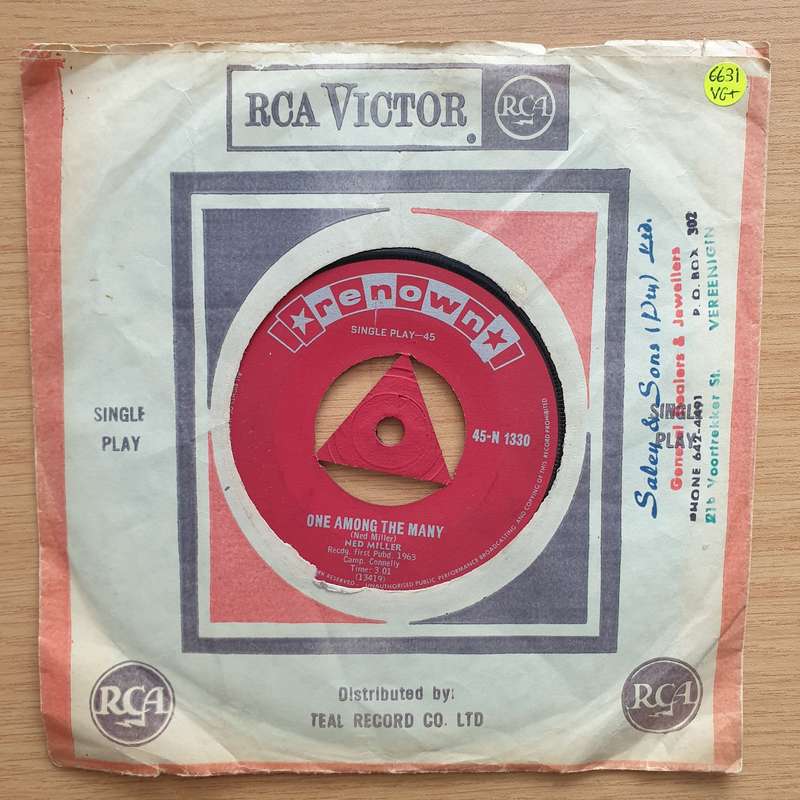 Ned Miller  You Belong To My Heart - Vinyl 7" Record - Very-Good+ Quality (VG+) (verygoodplus7)