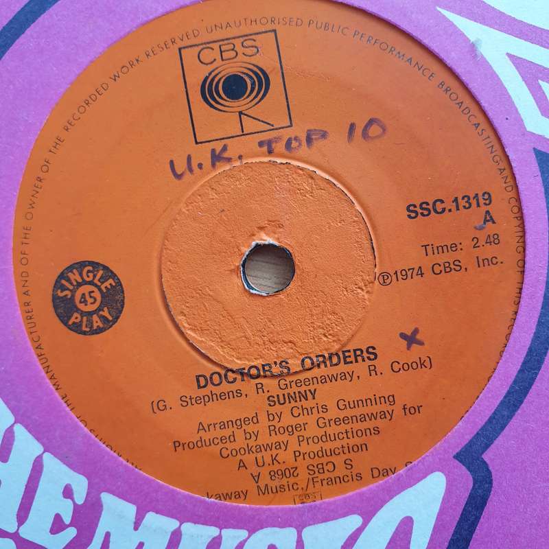 Sunny  Doctor's Orders - Vinyl 7" Record  - Good Quality (G) (goood7)
