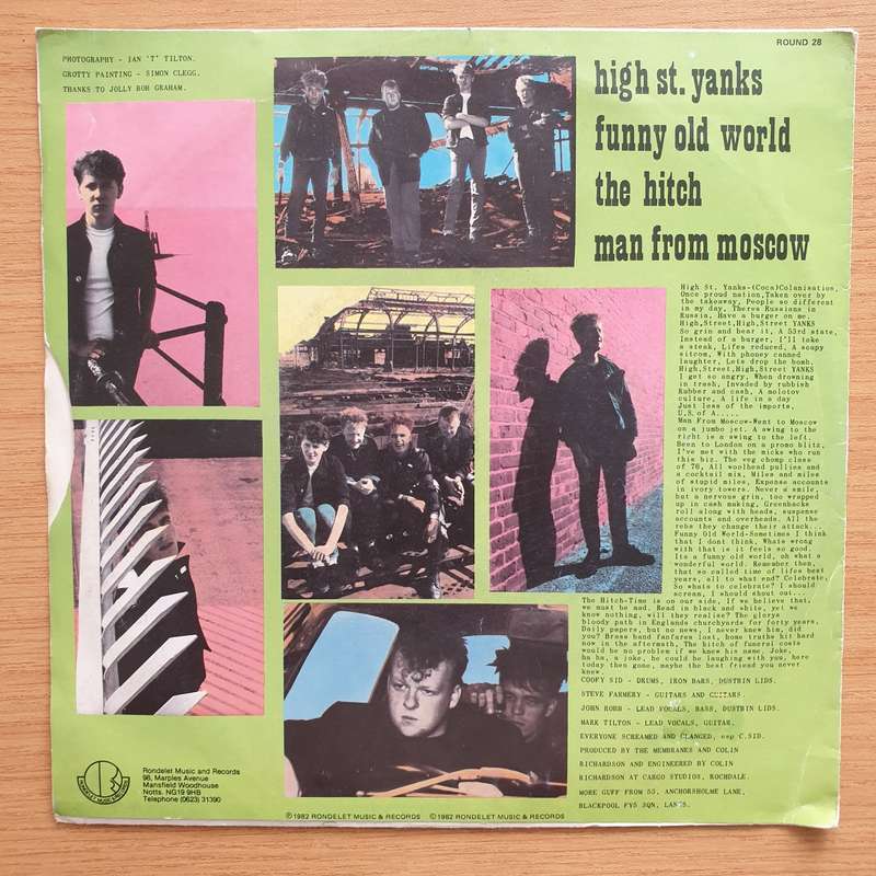 The Membranes  Pin Stripe Hype E.P. - Vinyl 7" Record - Very-Good+ Quality (VG+) (verygoodplus7)