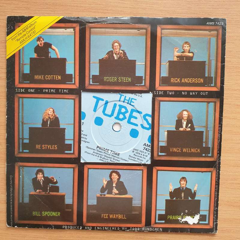 The Tubes  Prime Time (Blue) - Vinyl 7" Record - Very-Good+ Quality (VG+) (verygoodplus7)