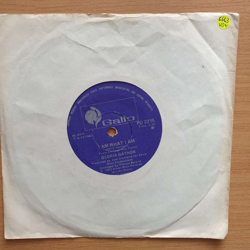 Gloria Gaynor  I Am What I Am - Vinyl 7" Record - Very-Good+ Quality (VG+) (verygoodplus7)