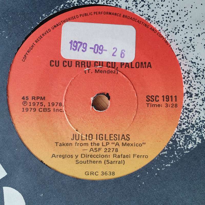 Julio Iglesias  My Sweet Lord - Vinyl 7" Record - Very-Good+ Quality (VG+) (verygoodplus7)