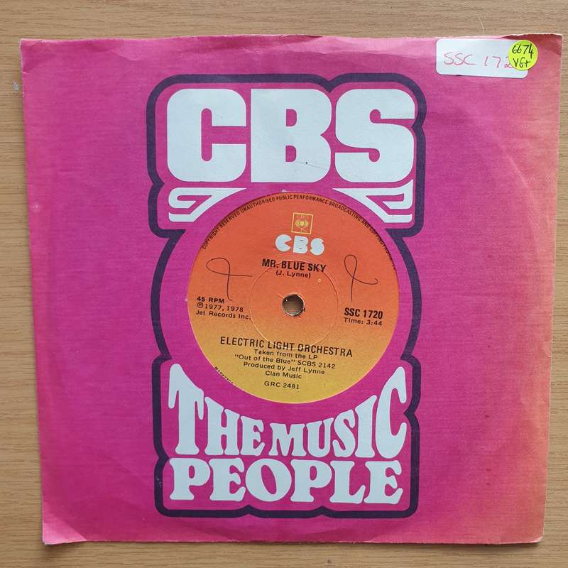 Electric Light Orchestra  Mr. Blue Sky - Vinyl 7" Record - Very-Good+ Quality (VG+) (verygoodp...