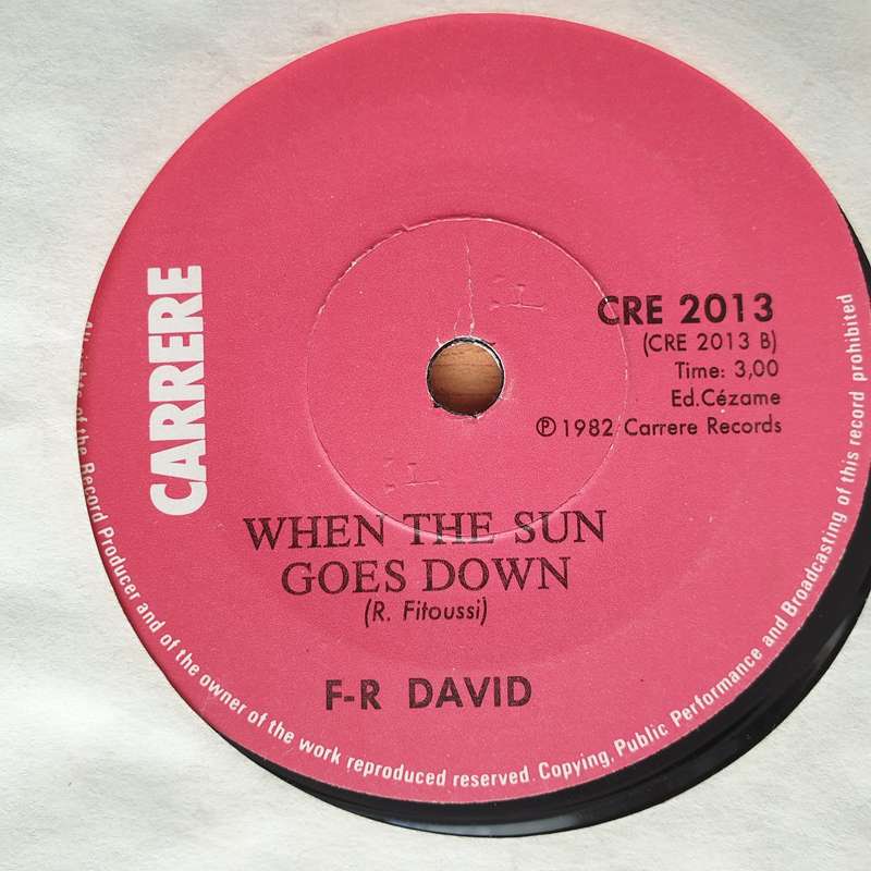 F-R David  Words - Vinyl 7" Record - Very-Good+ Quality (VG+) (verygoodplus7)