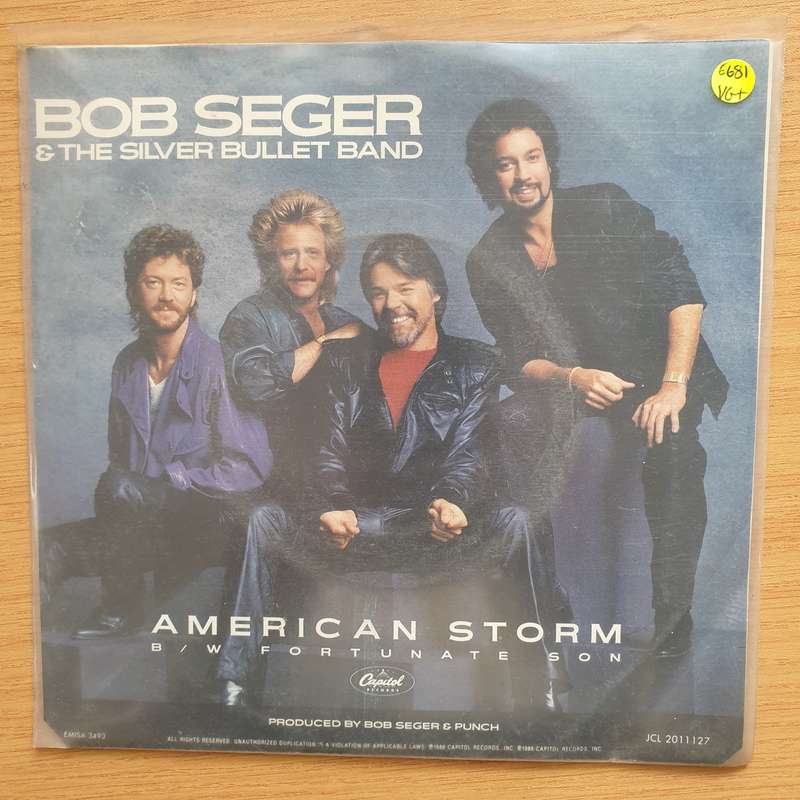 Bob Seger & The Silver Bullet Band  American Storm - Vinyl 7" Record - Very-Good+ Quality (VG+...