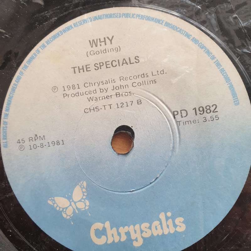 The Specials  Ghost Town - Vinyl 7" Record - Very-Good Quality (VG)  (verry7)