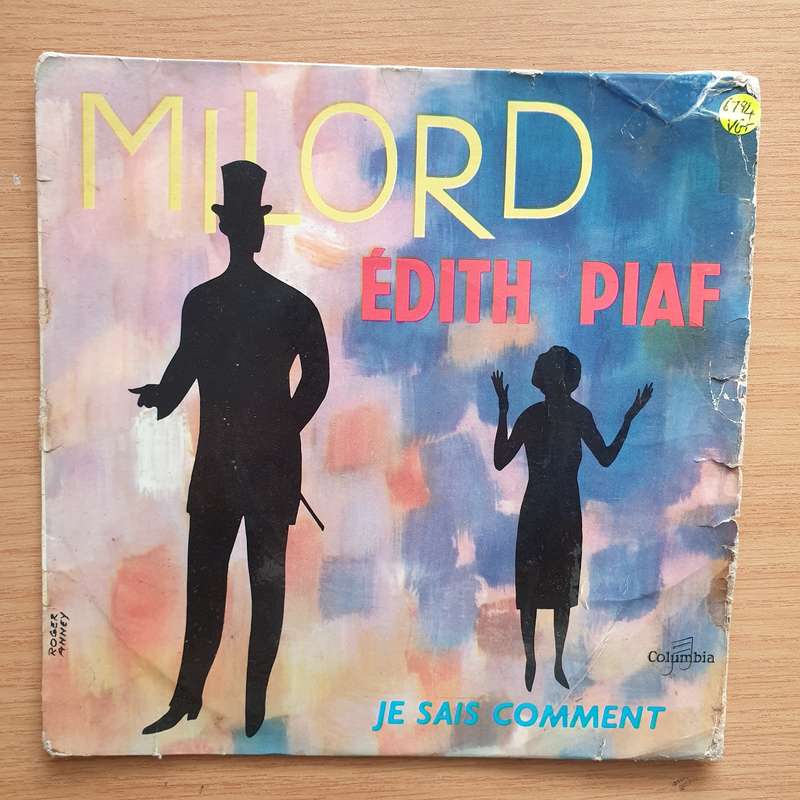 Edith Piaf  Milord - Vinyl 7" Record - Very-Good+ Quality (VG+) (verygoodplus7)